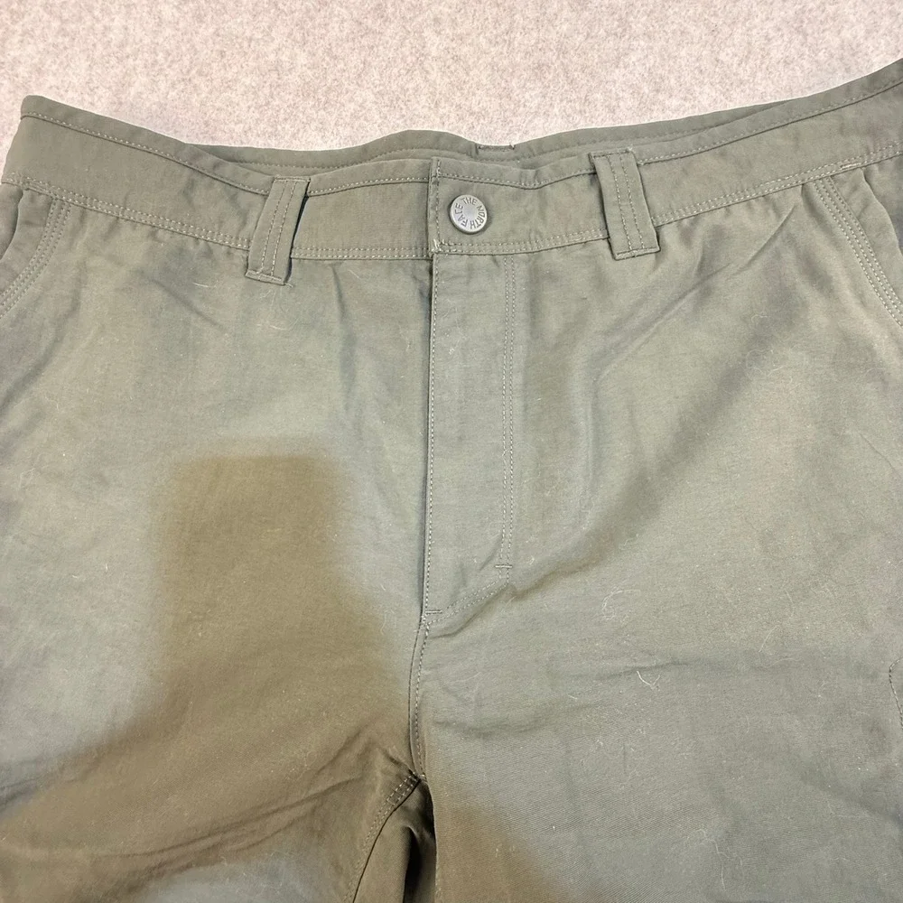 The North‎ Face Mens Cargo Shorts Olive Green Nylon Hiking Utility Size 36